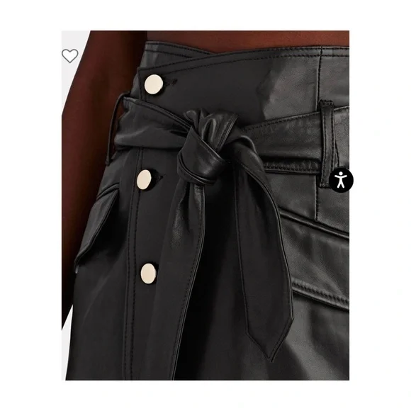 Marissa Webb 100% lamb leather skirt NEW - Picture 6 of 8